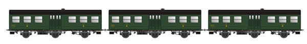 LS Models MW31907 - 3pc passenger car set 2nd class, type B6t of the SNCF